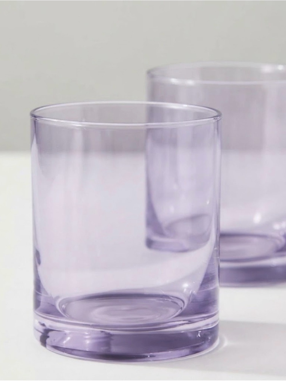 Anthropologie Morgan Double Old Fashioned Glasses, Set Of 2 In Lilac